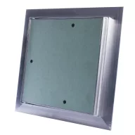   Gipszkartonba szerelhető alumínium impregnált, szervízajtó - zöld 400x400 mm