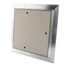 Gipszkartonba szerelhető porálló alumínium szervízajtó - fehér 400x400 mm