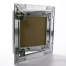 Gipszkartonba szerelhető porálló, impregnált alumínium szervízajtó - zöld 300x300 mm