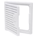 Műanyag szervízajtó szellőzőráccsal 150x150 mm