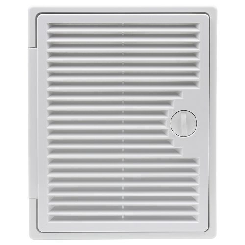 Műanyag szervízajtó szellőzőráccsal 200 x 250 mm