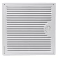 Műanyag szervízajtó szellőzőráccsal 250x250 mm