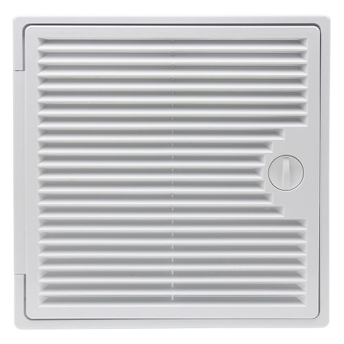 Műanyag szervízajtó szellőzőráccsal 250 x 250 mm