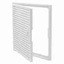 Műanyag szervízajtó szellőzőráccsal 250x250 mm