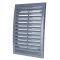 Műanyag szürke szellőzőrács rovarhálóval 180x250 mm GP 180x250 RNI
