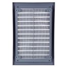 Műanyag szürke szellőzőrács rovarhálóval 180x250 mm GP 180x250 RNI
