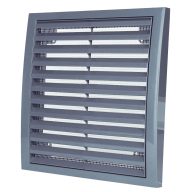   Műanyag szürke szellőzőrács rovarhálóval 200x200 mm GP 200x200 RNI