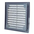 Műanyag szürke szellőzőrács rovarhálóval 200x200 mm GP 200x200 RNI