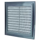 Műanyag szürke szellőzőrács rovarhálóval 350x350 mm GP 350x350 RNI