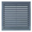 Műanyag szürke szellőzőrács rovarhálóval 350x350 mm GP 350x350 RNI