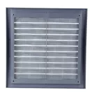 Műanyag szürke szellőzőrács rovarhálóval 350x350 mm GP 350x350 RNI