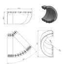 Szigetelés 45° könyök idomra Ø 125 mm