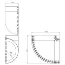 Szigetelés 90° könyök idomra Ø 150 mm