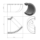 Szigetelés 45° könyök idomra Ø 150 mm