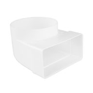   Átalakító 90° lapos légcsatornáról kör légcsatornára