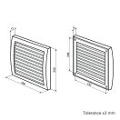 Műanyag szürke, kézzel szab.szellőzőrács 180x250 mm GP 180x250 RNP