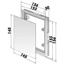 Csempézhető fém szervízajtó 150 x 150 mm