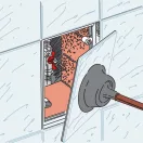 Csempézhető fém szervízajtó 150 x 150 mm