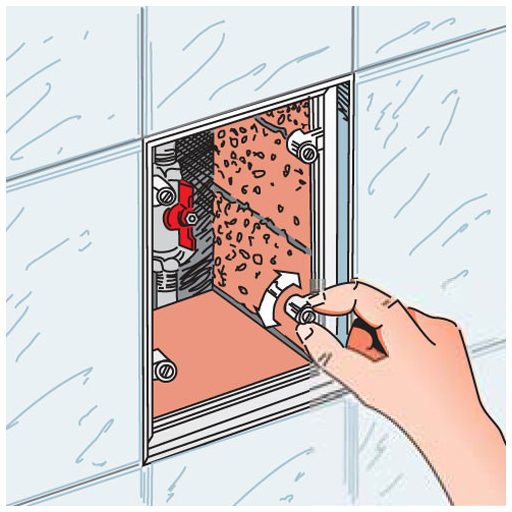 Csempézhető fém szervízajtó 200 x 500 mm