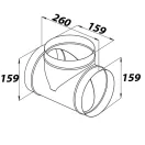 Fém T idom gumitömítéssel TM-O 160/160