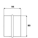 Belső csőtoldó 80 mm, fém