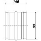 Belső csőtoldó 100 mm, fém