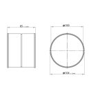 Külső idom toldó 100 mm, fém