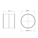 Külső idom toldó 125 mm, fém