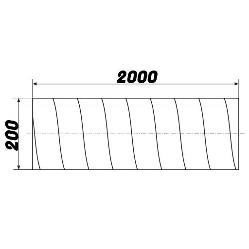 Spiko szellőzőcső 200 mm / 2m