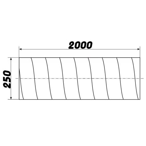Spiko szellőzőcső 250 mm / 2m