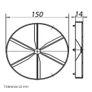 Visszacsapó szelep ventilátorokhoz DALAP PBV 150 mm