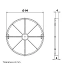 Visszacsapó szelep ventilátorhoz, műanyag fóliás kivitel Ø 100 mm