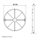 Visszacsapó szelep ventilátorhoz, műanyag fóliás kivitel Ø 125 mm
