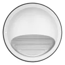 Fém szellőzőrács esővédő előlappal 125 mm fehér