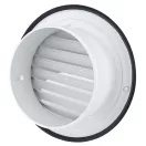 Fém szellőzőrács esővédő előlappal 125 mm fehér