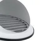 Fém szellőzőrács esővédő előlappal 125 mm fehér