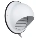 Fém szellőzőrács esővédő előlappal 150 mm fehér 
