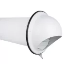 Fém szellőzőrács esővédő előlappal 150 mm fehér 