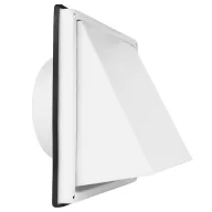   Fém gravitációs zsalus fehér színű 100 mm szellőzőrács 102 BKNW