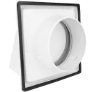 Fém gravitációs zsalus fehér színű 100 mm szellőzőrács 102 BKNW