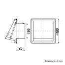 Fém gravitációs zsalus fehér színű 150 mm szellőzőrács 152 BKNW