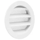 Fém szellőzőrács fehér színű 80 mm rovarhálóval AVW 80