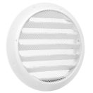 Fém szellőzőrács fehér színű 150 mm rovarhálóval AVW 150