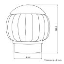 Huzatfokozó tetőátvezetővel 160 mm – Dalap DORN P barna