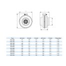 Radiális csőventilátor, fémházas, emelt nyomású BCS 100L