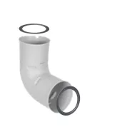 Aerauliqa 90°-os könyök DN75/63mm