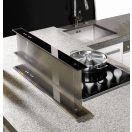 Sirius - Páraelszívó S-DD2 TC/L EM 86 fekete üveg/inox motor nélkül