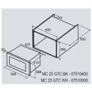 CATA - Beépíthető mikrohullámú sütő MC-25 GTC WH Can Roca