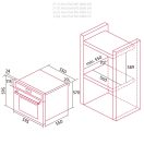 NODOR - Beépíthető sütő NorChef MO-6800 CU fekete/réz AIR FRYER