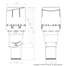 VILPE 160P/IS/500 FLOW tetőszellőző, barna
